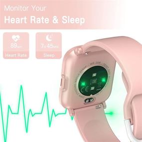 img 2 attached to 📱 ZOSKVEE Smartwatch: Heart Rate Sleep Monitor, Fitness Tracker for Android and iOS Phones, Pedometer Watch with 5ATM Waterproof – Ideal for Men and Women