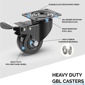 img 3 attached to 🪑 Enhancing Furniture Mobility with GBL Castors: Ideal for Workbenches & Casters