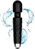 💦 enhanced waterproof wand massager, rechargeable cordless handheld electric body massager for neck shoulder back, sports recovery, muscle aches – black логотип