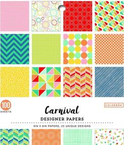 img 1 attached to 🎨 Colorbok Carnival Designer Paper Pad: Captivating 6"x6" Patterns for Creative Projects