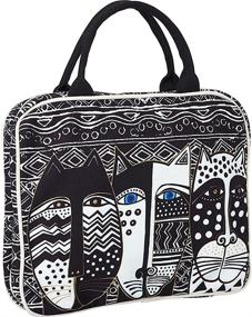 img 3 attached to 👜 Косметические сумки Laurel Burch Indigo Cats для женщин - Сумки и кошельки