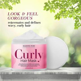 img 1 attached to 🌟 Majestic Pure Curly Hair Mask: Intensive Hair Treatment for Ultra Soft, Smooth, and Frizz-Free Hair. Deep Conditioner for Dry, Damaged, and Chemically Processed Hair - 16 Fl. Oz.