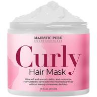 🌟 majestic pure curly hair mask: intensive hair treatment for ultra soft, smooth, and frizz-free hair. deep conditioner for dry, damaged, and chemically processed hair - 16 fl. oz. logo