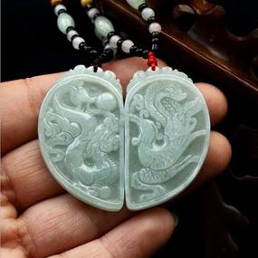 img 3 attached to 💎 Girls' Jewelry: Handcrafted Jadeite Phoenix Pendant Necklace with Natural Charm