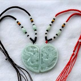 img 2 attached to 💎 Girls' Jewelry: Handcrafted Jadeite Phoenix Pendant Necklace with Natural Charm