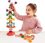 top bright birthday stacking toy - wooden design logo