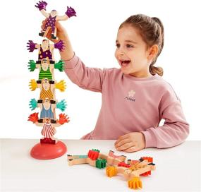 img 4 attached to TOP BRIGHT Birthday Stacking Toy - Wooden Design