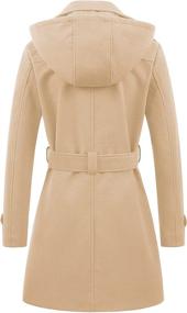 img 3 attached to Chrisuno Womens Jacket Trench Peacoat