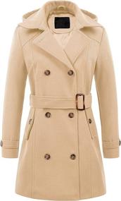 img 4 attached to Chrisuno Womens Jacket Trench Peacoat