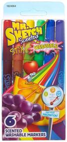 img 3 attached to Mr. Sketch Stix Washable Scented Markers, Fine-Tip, 6-Count, Assorted Colors (1924064)