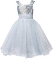 👗 long sequin mermaidtalee girl's dresses for flower girls logo