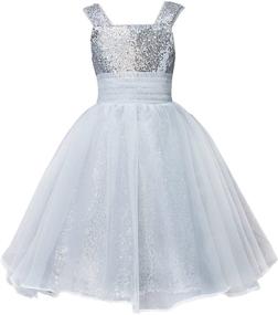 img 3 attached to 👗 Long Sequin Mermaidtalee Girl's Dresses for Flower Girls