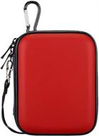 🔴 seagate 2.5 inch hdd portable hard drive case - lacdo shockproof travel bag for seagate portable expansion, seagate one touch, seagate backup plus slim - 1tb 2tb 4tb 5tb usb 3.0 external hard drive - red logo