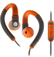 🎧 yurbuds explore pro серо-оранжевые наушники за ухом с микрофоном на 3 кнопки логотип