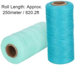 img 1 attached to 🔵 Premium Quality 2 Rolls Pure Cotton Warp Thread 8/4 for Knitting, Tatting, Carpets, and Tapestries - Sapphire Blue+Green