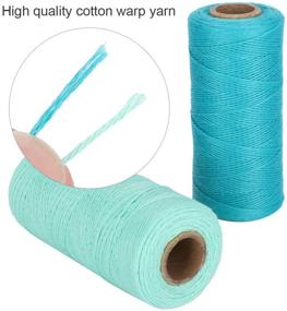 img 3 attached to 🔵 Premium Quality 2 Rolls Pure Cotton Warp Thread 8/4 for Knitting, Tatting, Carpets, and Tapestries - Sapphire Blue+Green