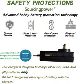 img 1 attached to High-Quality Sourcingpower 12 Volt Battery Charger for Ride On Toys - 6V/12V Kids Car Charger for Lead Acid Battery - Efficient Charging for Baby Electric SUVs, Motorcycles, Tractors, and Smart Cars