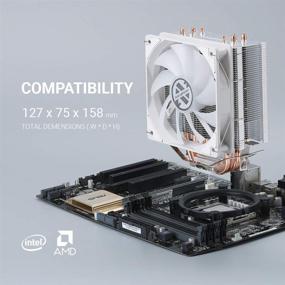 img 1 attached to 🌬️ ABKONCORE CT405W LED CPU Cooler White - 120mm PWM Quiet Fan, Hydro Bearing, Anti-Vibration Pads, 4 Direct Contact Heatpipes - Intel LGA1155/1156/1366/2011, AMD AM4 Compatible