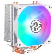 🌬️ abkoncore ct405w led cpu cooler white - 120mm pwm quiet fan, hydro bearing, anti-vibration pads, 4 direct contact heatpipes - intel lga1155/1156/1366/2011, amd am4 compatible logo