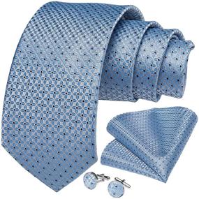 img 4 attached to DiBanGu Formal Paisley Necktie Cufflinks Men's Accessories in Ties, Cummerbunds & Pocket Squares