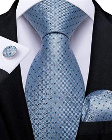img 3 attached to DiBanGu Formal Paisley Necktie Cufflinks Men's Accessories in Ties, Cummerbunds & Pocket Squares