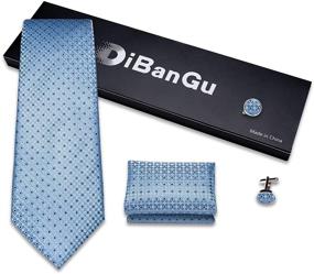 img 2 attached to DiBanGu Formal Paisley Necktie Cufflinks Men's Accessories in Ties, Cummerbunds & Pocket Squares