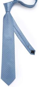 img 1 attached to DiBanGu Formal Paisley Necktie Cufflinks Men's Accessories in Ties, Cummerbunds & Pocket Squares