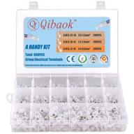 qibaok 600 pcs nylon wire connectors kit with closed end cap crimp terminals, 22-16/16-14/12-10 gauge sizes logo