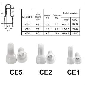 img 2 attached to Qibaok 600 PCS Nylon Wire Connectors Kit with Closed End Cap Crimp Terminals, 22-16/16-14/12-10 Gauge Sizes