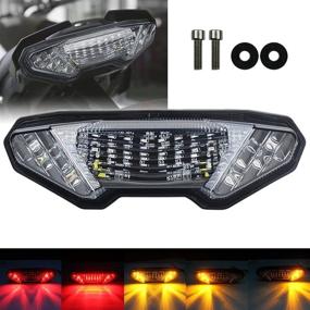 img 4 attached to Atubeix Motorcycle LED Tail Light Turn Signal Running Assembly Lamp Fit For 2014 2015 2016 2017 MT09 Tracer MT10 FJ09 FZ09 Clear