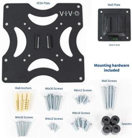 img 2 attached to 📺 Ultimate VIVO Basic TV Wall Mount Bracket: 23-37 inch Screens, Max 200x200mm VESA, Removable Mounting Plate - Black (MOUNT-VW2X2A)