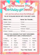 🎂 who knows the birthday girl best? birthday girl games - 20 engaging game cards logo