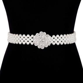 img 1 attached to 💎 Dazzling Women's Diamond Personalized Crystal Applique Accessories and Belts for a Sparkling Style