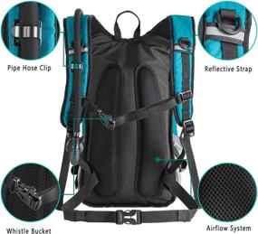 img 1 attached to 🎒 ROCKRAIN Hydration Backpack: WindSeeker Insulation, 2.5L Water Bladder, Ample Storage - Ideal for Cycling, Hiking, Running, Skiing