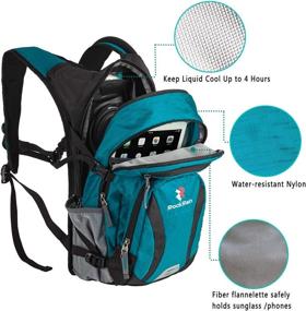 img 3 attached to 🎒 ROCKRAIN Hydration Backpack: WindSeeker Insulation, 2.5L Water Bladder, Ample Storage - Ideal for Cycling, Hiking, Running, Skiing