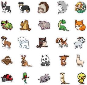 img 1 attached to 🐾 HUAYWX Cute Animal Stickers: 100pcs Vinyl Waterproof Stickers for Laptop, Bumper, Skateboard, Water Bottles, Computer, Phone - Ideal for Kids and Teens