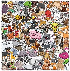img 3 attached to 🐾 HUAYWX Cute Animal Stickers: 100pcs Vinyl Waterproof Stickers for Laptop, Bumper, Skateboard, Water Bottles, Computer, Phone - Ideal for Kids and Teens