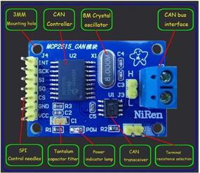 img 3 attached to 🔌 Comidox 3Pcs MCP2515 CAN Bus Module TJA1050 Receiver SPI Module for Arduino 51 MCU ARM Controller Development Board - Best CAN Bus Module for Arduino and ARM Controller Board