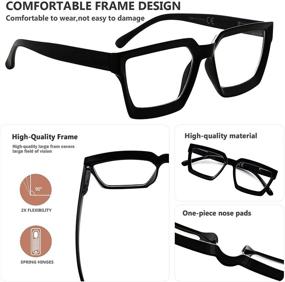 img 1 attached to Eyekepper 4 Pack Women's Oversize Frame Reading Glasses - Stylish Ladies Readers