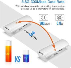 img 2 attached to UeeVii 5.8G Outdoor CPE Wireless Bridge with 14DBi High Gain 📶 Mimo Antenna, Long Range Access, PoE Adapter, 2 RJ45 LAN Ethernet Port, 2-Pack