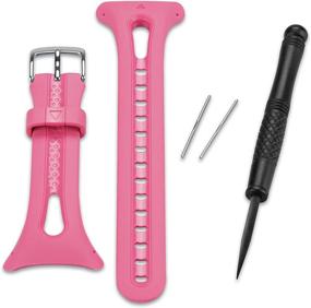img 1 attached to 💗 Garmin Forerunner 10 Replacement Band: Pink, Small - Enhance Your Fitness Look!