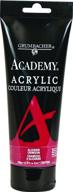 grumbacher academy acrylic paint in 200ml plastic tube - alizarin crimson (c001p200): high-quality and long-lasting pigment for artists logo