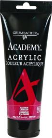 img 1 attached to Grumbacher Academy Acrylic Paint in 200ml Plastic Tube - Alizarin Crimson (C001P200): High-Quality and Long-Lasting Pigment for Artists