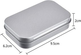 img 3 attached to 📦 Silver Metal Rectangular Hinged Tins Box Containers - 3 Pack Mini Portable Small Storage Kit with Lids for Home Organization