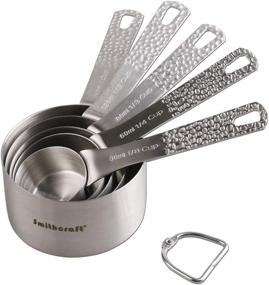 img 1 attached to 🥄 Stainless Steel Measuring Cups and Spoons Set - Accurate 5 Cups and 6 Spoons for Precise Cooking and Baking