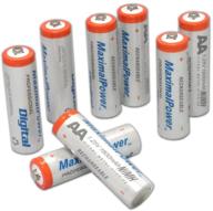 maximalpower aa nimh/ni-mh rechargeable battery 1600mah batteries pack - 8 pack logo