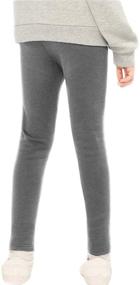 img 2 attached to Winter Leggings for Women - Stretchy Girl Fleece-Lined Pants with Thick Trousers