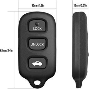 img 3 attached to KRSCT High-Quality Keyless Car Entry Smart Replacement Key Fob for Toyota Avalon 1998-2004/ Toyota Solara 1998-2004 Key2 (FCC ID: HYQ12BBX)