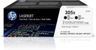 🖨️ hp 305x toner cartridges, ce410xd, black - compatible with hp laserjet pro color m451 series, m475 series, m375nw - high yield, pack of 2 logo
