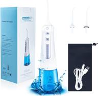 🦷 360ml cordless dental oral irrigator - professional water flosser with 4 modes for teeth cleaning, rechargeable & ipx7 waterproof, expandable water tank - ideal for home and travel logo